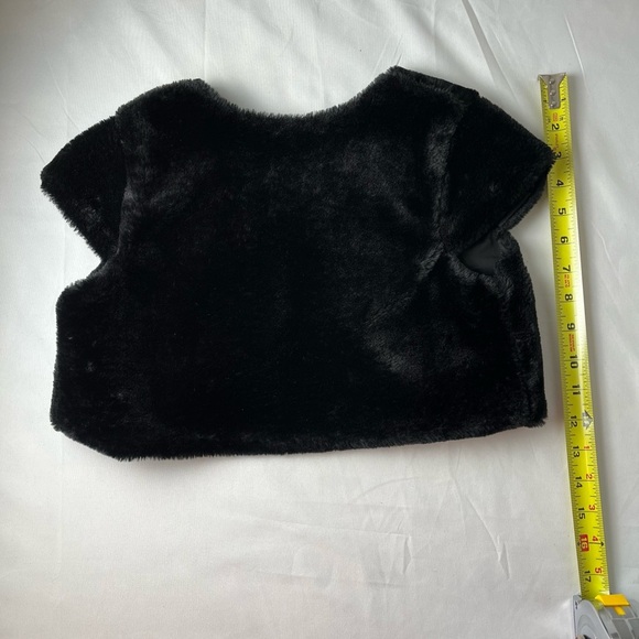 Macy's Girls Bloom Black Faux Fur (Size 10-12) - Picture 7 of 9
